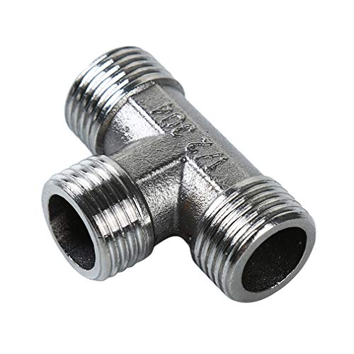 Preisvergleich Produktbild LLZIYAN Edelstahlguss-Rohrfitting DREI Köpfe Äußere Schnittstelle Eckventilfitting, 2#