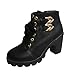 Produktbild Fashion Winter Chunky Heels Round Toe Frauen Elegant Knöchelstiefel für Party 2019 New Dress Schuhe High Heels Schuhe für Damen, Größe L 36-42 Gr. 5 UK, Schwarz