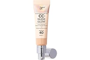 IT Cosmetics Your Skin But Better CC+ Cream Nude Glow, SPF 40, Lightweight Medium Coverage Foundation with 90% Skincare Base & 2% Niacinamide, for Brighter, Hydrated Skin, 32Ml