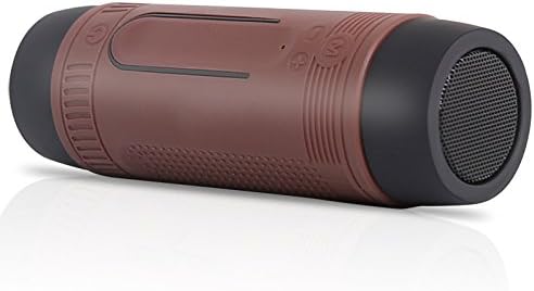 Portable Bluetooth Speaker Outdoor LED Lighting Waterproof Wireless 4.0 Stereo Travel Bluetooth Speaker with 24-Hour Playtime HD Sound and Bass Built-in Dual Driver Speakerphone Microphone, Handsfree (Coffee)