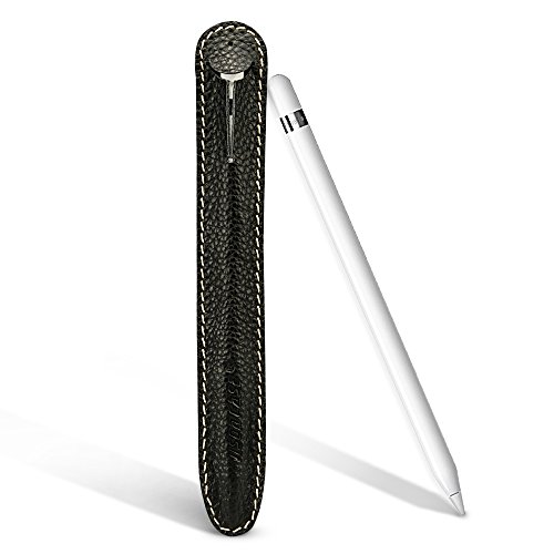 Jisoncase ELEGANT Apple Pencil Halter aus echtem Leder, schwarz, apple iPad Pro 12.9/ 9.7 Stift Lederhülle JS-APL-01K10 - 2