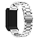 Produktbild Armband für Garmin vivoactive HR, FNKDOR Edelstahl Metall Band Wechselarmband Ersatzarmband Uhrenarmband für Garmin vivoactive HR GPS-Smartwatch (Silber)