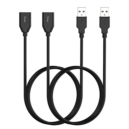 USB Verlängerungskabel, Rankie 2-Pack 0.9m USB 2.0 Extension Kable – A-Stecker auf A-Buchse (Schwarz) – R1330 - 7