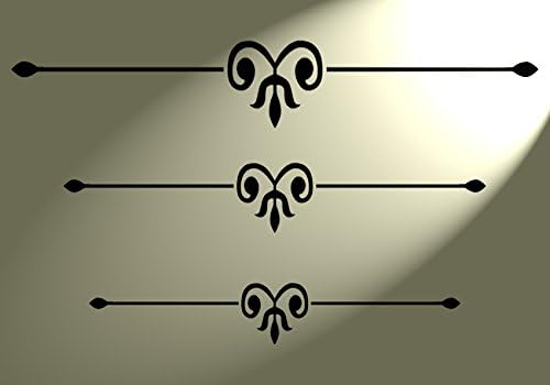 Shabby Chic Stencil Drawer detailer Design(2) 3 sizes Rustic Mylar style A4 297x210mm furniture French