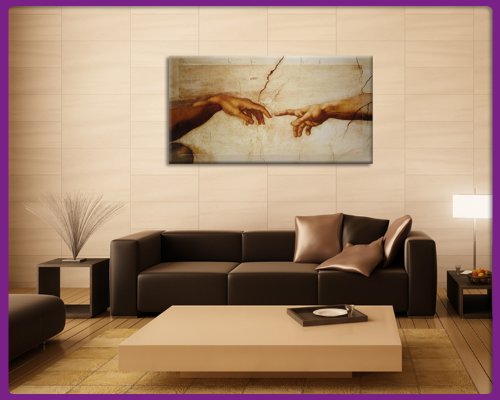 Bilderdepot24 Wandbild „Michelangelo Creation of Adam“ 100x60cm - 2