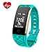Price comparison product image Heart Rate Activity Fitness Tracker - S2 Wireless Bluetooth IP67 Waterproof Sports Wristband Pedometer Sleep Monitor/ Call Reminder/ Calorie Counter/ Remote Camera for Android IOS Smartphone(Green)