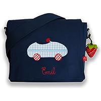 Kindergartentasche & Kindergartenrucksack in einem: Auto für Jungen (mit Namen)