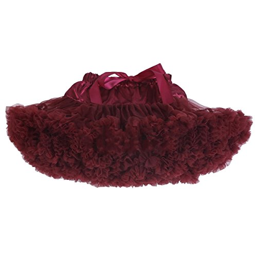 Honeystore Baby Girl's Burgundy Fairy Costumes Infant Dance Tutu Skirts for Dress Up X-Small Burgundy