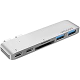 UCOUSO UC28A USB C Hub Aluminum Superspeed 2 USB 3.0 Ports, 2 USB C Ports Type-c Hub with SD/TF Card Reader Combo MacBook Hub for New 13-inch &amp; 15-inch MacBook Pro 2016 (Silver)