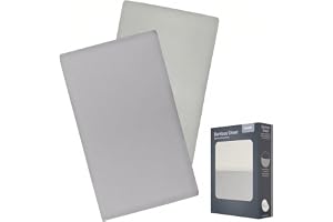 LIONELO Bambu Dra-På-Lakan Baby 2-Pack Set 118x60 cm | för Spjälsäng och Resesäng – Mjukt och Andningsbart, Temperaturreglerande, Dra-På-Lakan med Resår
