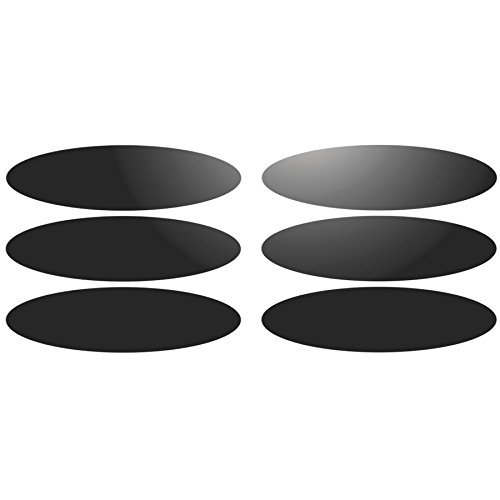 Mygoodprice - Bandas adhesivas reflectantes para casco (9 x 2,5 cm, 6 unidades), color negro