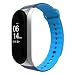 Produktbild Accessoire-Bänder mit MetallRahmen kompatibel Xiaomi Mi Band 3, zwei-Ton-Soft-Silikon-Ersatz-Armband Sport-Uhr Band Riemen kompatibel Xiaomi Mi Band 3 Smartwatch