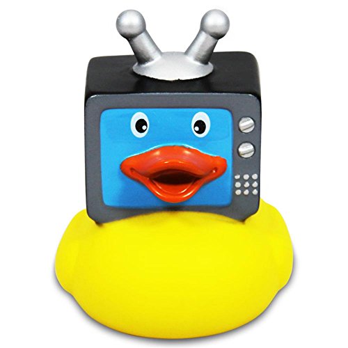 DUCKSHOP | Fernseh-Badeente | Quietscheente | L: 7,5 cm