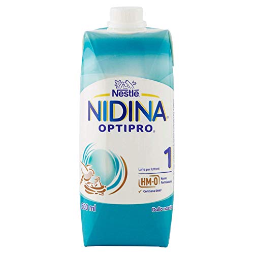 Nestlé Nidina OPTIPRO 1 HM-O dalla Nascita Latte per Lattanti Liquido, 12 Brick da 500 ml