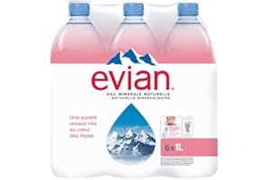BOISSONS EVIAN - Eau Minérale Naturelle Pack De 6X1L - Livraison Gratuite - Prix Par Unité