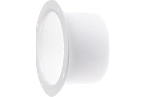 Väggfläns rörkontakt 100 mm – PVC-kontakt med fläns – plastkanalkontakt för runda ventilationssystem – vägganslutningsplatta med rund anslutning