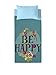 Produktbild Valentina Bettwäsche Be Happy Blau Bett 90 (160 x 270 cm + 50 x 90 cm)
