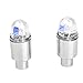 Produktbild Jintime 2 Pcs Durable Auto/Fahrrad Reifen LED Licht Auto Zubehör Bike Supplies Neon Blau Strobe LED Reifen Ventilkappen Dekoration (Blue)