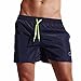 Produktbild Hffan Herren und Jungen Badehose Badeshorts Block Swim Shorts in angesagten Männer Badehose Shorts Badehose Quick Dry Beach Surfing Laufen Schwimmen Watershort Beachshort Schwimmhose (Marine, M)