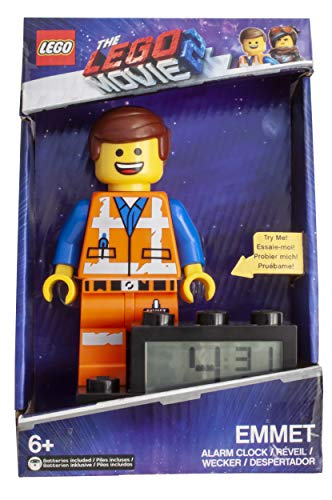 Lego-Movie-2-9003967-Emmet-Minifigure-Kids-Light-Up-Alarm-Clock
