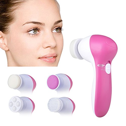 Insten 5-in-1 Multifunction Electric Skin Care Facial Cleansing Relief Brush Face Massager Wash