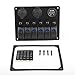 Produktbild Marine Switch Panel, DC Flache Wasserdichte 6 Gang Toggle Wippschalter Panel Auto Marine Circuit LED Breaker Voltmeter Aluminium Panel