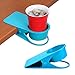Produktbild Getränkehalter Becherhalter Tasse Halter ClipTrinkbecherhalter Klipp Hause Büro Tisch Schreibtisch Side Huge Clip Wasser-Getränk-Getränke Soda-Kaffeetasse-Halter-Untertasse Clip Design, Blau