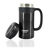 ✔Capacidad perfecta- la capacidad de 15 onzas puede contener una taza grande de café o té, mientras mantiene su bebida fría o caliente y se ajusta cómodamente en su mano.