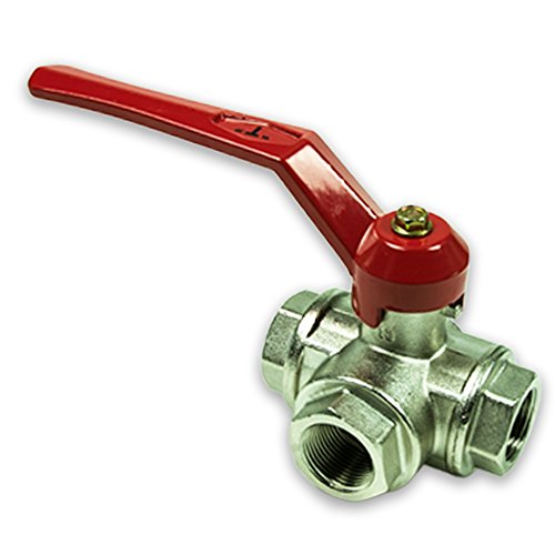 Messing 3-Wege Kugelhahn 1/2'' (DN 15) mit L Bohrung