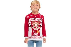 New Camp Ltd Boys Girls Kids Children Unisex Christmas Xmas Knitted Novelty, Retro, Elf, Football Jumper Sweater Christmas Xmas 2019 Exclusively to for Ages 2-14 Years