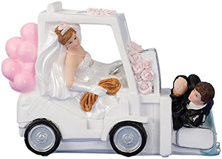 Bride and Groom on Forklift Wedding Figurine Approx. 11 cm x 15.5 cm