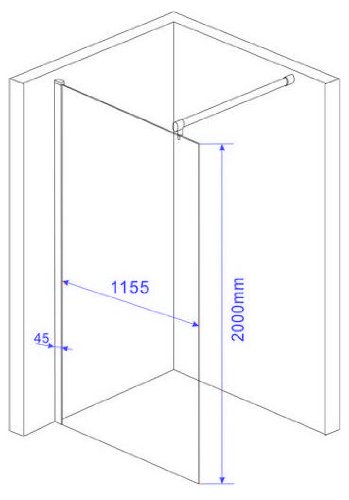 10 mm Duschtrennwand FREE 120 x 200 cm - 5