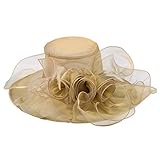 👒 Tragen Sie zur Kirche, zu den Partys von Twenty oder zu Gatsby Picnics. Kirchenhut, Hochzeitshut, Kentucky Derby-Hutmütze, Blumenorganza-Hut, Damenhut, Sonnenhut, Sommerhut, Strandreisehut.