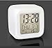 Vale® 7 LED Colour Changing Digital Alarm Clock Thermometer Date Time Night Light LCD