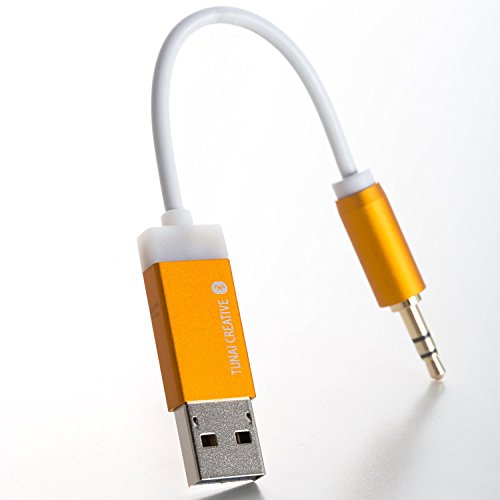 FIREFLY: World's Smallest Bluetooth Receiver w/ 3.5mm AUX for Wireless Clear Audio Quality Music Streaming - Car Pack (Gold)