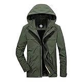 NORWAYES Jacke M?nner Jeep Echt verdicken L?ssige Outdoor Lose Langarm Winddicht Warme Jacke,Armeegrün,M