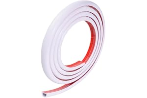 Kabelkanal vit självhäftande 1,5 cm bred, flexibel kabelfack för kabelhantering på vägg och golv, kabeltunnel för förlängning