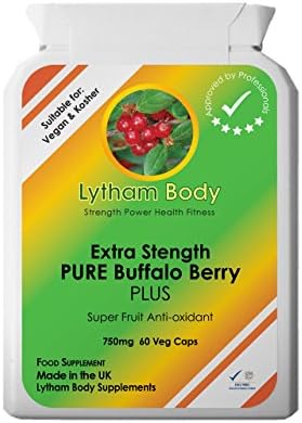 Buffalo Berry Plus Extra Strength 750 milligrams per capsule x 60 capsules Vegan Anti Ageing antioxidant Super Food