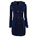 Produktbild Elecenty Dicker Damen Winterparka Mode Winterjacke,Mantel Übergröße Outwear Wintermantel Frauen Winter Warm Jacke Mäntel Knöpfe Oberbekleidung Mit Kapuze Trenchcoat Sweatshirt (L, Blau)