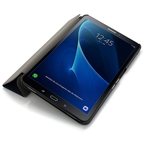iHarbort® Premium Hülle für Samsung Galaxy Tab A 10.1 (SM-T580/T585) – Samsung Galaxy Tab A 10.1 hülle Etui Schutzhülle Case Cover Holder Stand mit Smart Auto Wake / Sleep-Funktion (Dunkelblau) - 4