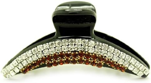 Femmes Accessoires cheveux strass ¨¦tincelant: Ornement clip Claw - noir, blanc &amp; Orange
