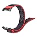 Produktbild Mumuj Magic Nylon Armband, Sports Band Ersatzband mit Edelstahl Schnalle Handgelenk Bügel Atmungsaktiv Verstellbares Verschleißfest Uhrenarmband für Samsung Gear Fit2 / Fit2 Pro (Rot)