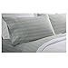 Produktbild Spirit Linen Hotel 5Th Ave 400 Thread Anzahl 100-Prozent Baumwoll-Dobby Streifen-Set, Königin, Grau