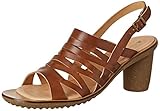 Material de la suela: Goma El Naturalista N5156 VAQUETILLA Caramel/Trivia, Zapatos de tacón con Punta Abierta para Mujer, Rojo, 39 EU
