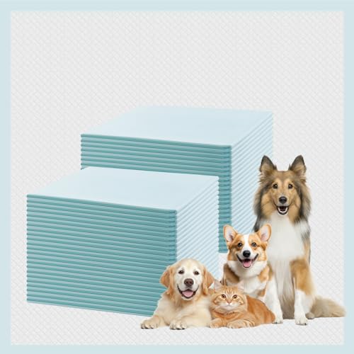 GWT, cuscinetti per addestramento per cani, asciugatura rapida e design a 5 strati a tenuta stagna, blu e bianco (40 pezzi, extra large, 71,1 x 86,4 cm)