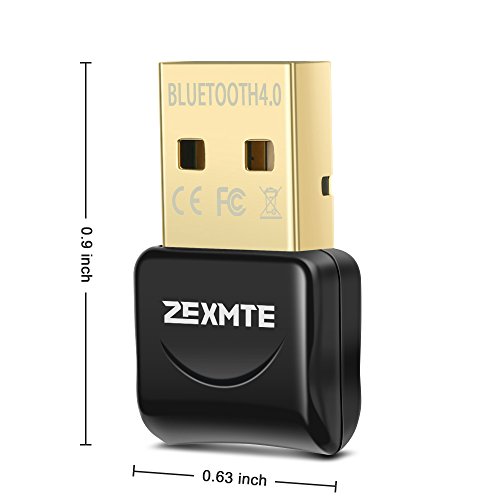 Zexmte Bluetooth Adapter for PC USB Bluetooth Dongle CSR 4.0 Bluetooth Receiver Wireless Transfer for Stereo Headphones Laptop Windows 10/8/7/Vista/XP