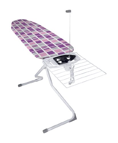 WENKO 1412765100 Bügeltisch Value – mit verstellbarer Bügeleisenablage, pulverbeschichtetes Metall, 120 x 99 x 42 cm, Weiß - 3