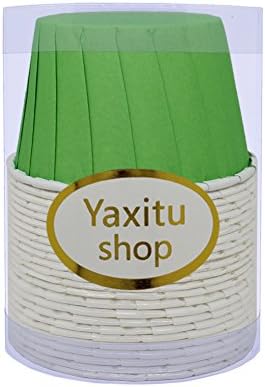 Yaxitu 24Pcs Paper Cake Cup Cupcake Cases Liners Muffin Kitchen Baking Wedding Party Cake Baking Cup (Green)