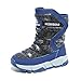 Produktbild populalar Winterstiefel Kinder Winterschuhe Jungen Mädchen Schneestiefel Wasserdichte Stiefel Warm Winter Schuhe Snowboots Gefüttert Schneeboots Unisex für Herbst Outdoor,Blau,28