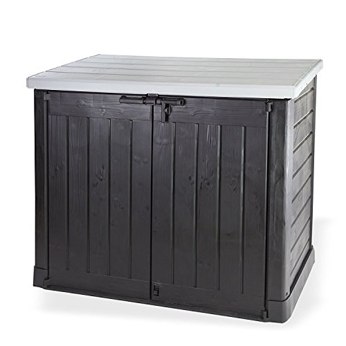 Koll Living Gartenbox Mülltonnenbox Gerätebox Schuppen für 2x 240 Liter Mülltonnen Gratis nur bei uns : inkl. Vorhängeschloss - 4